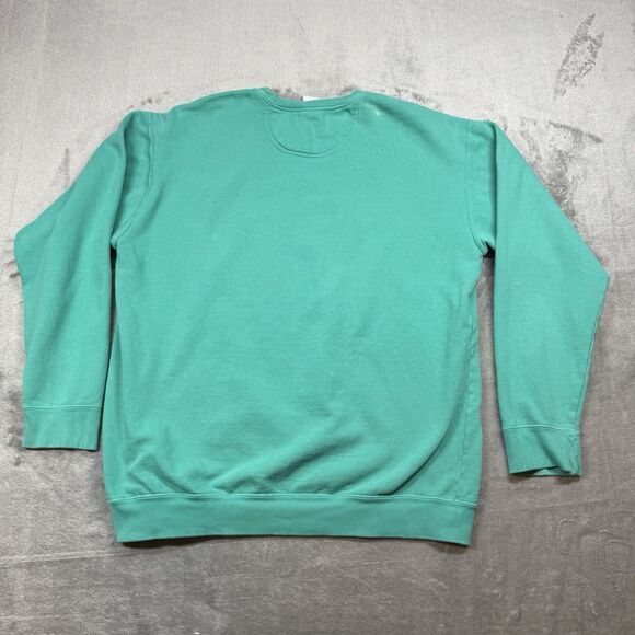The Burgh Sweatshirt Men’s Large Green Cotton Crew Neck Long Sleeve Destination - Picture 2 of 6